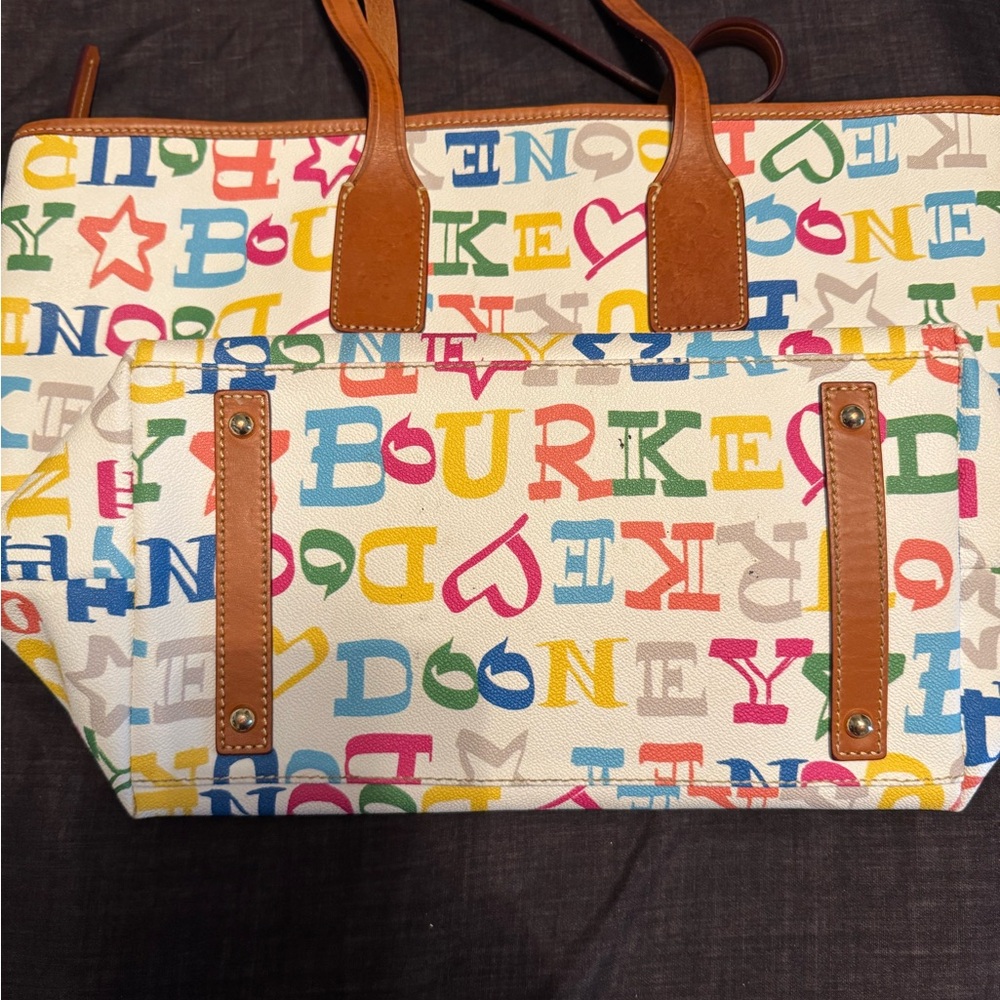 Dooney & Bourke Colorful Lettered Canvas Tote